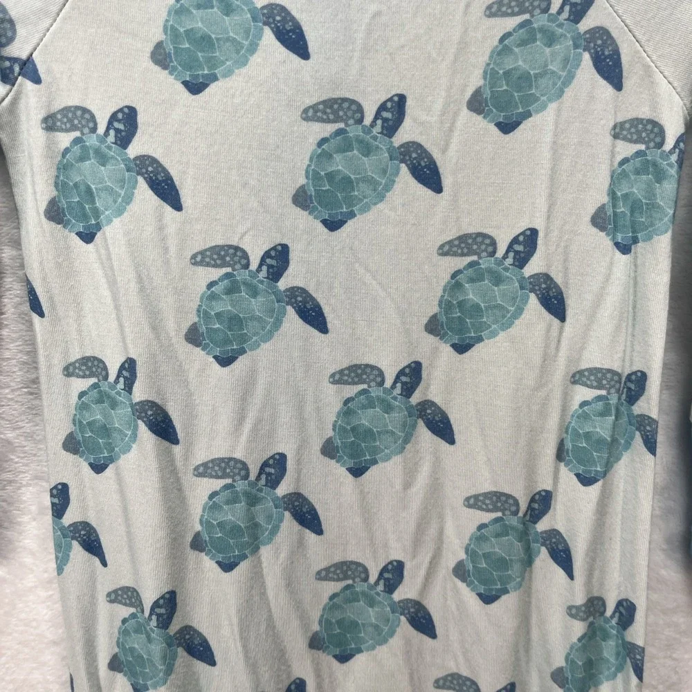 Caden Lane Bamboo Convertible Zipper Sleeper Unisex Baby 3-6m Sea Turtles‎